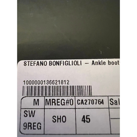 New Men's STEFANO BONFIGLIOLI Ankle Boots Size 11 Taupe - Picture 5 of 6